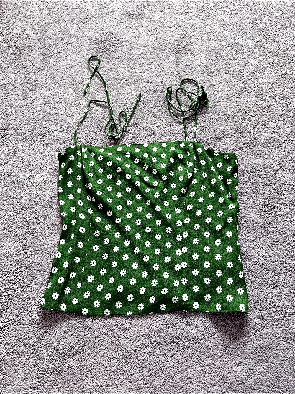 Reformation Overland Top Floral Cami Green & White Size 6